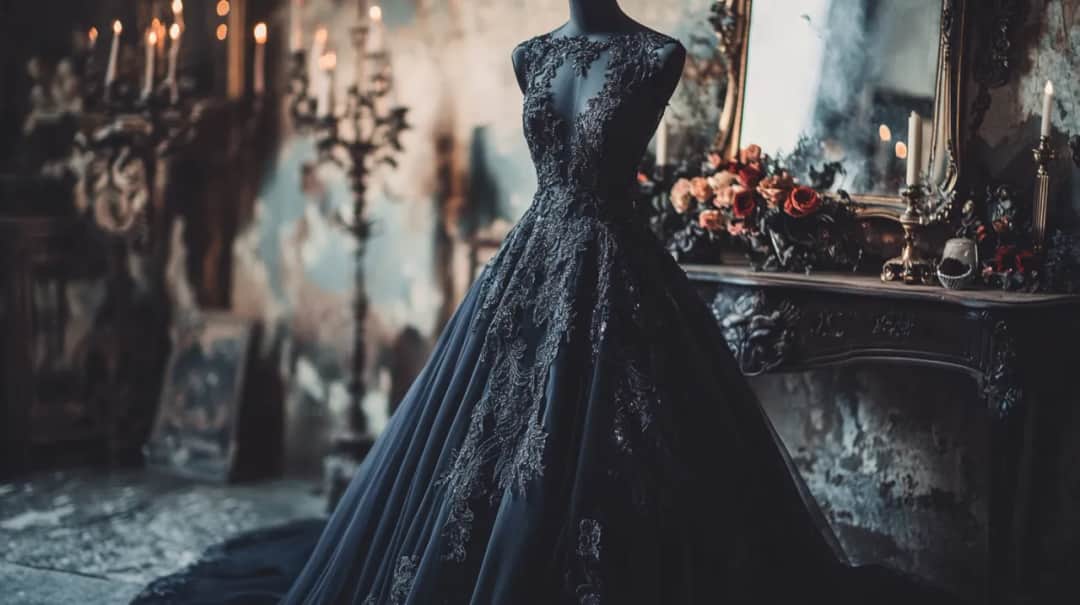 Czarna suknia ślubna: historia, trendy i najciekawsze aspekty, które zaskakują